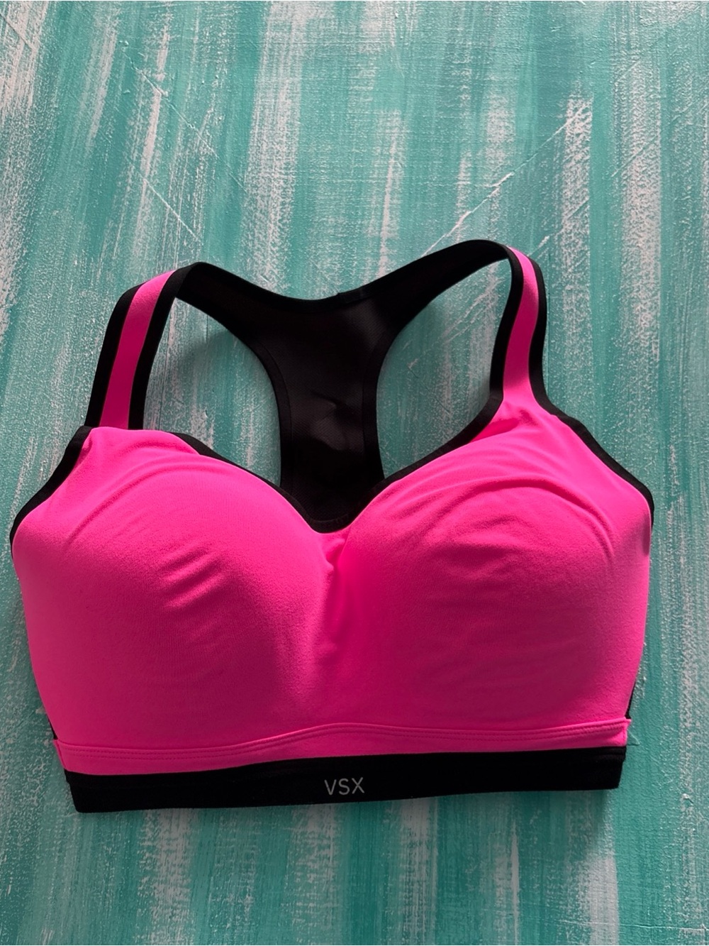 VSX Neon Pink Padded Racerback Sports Bra
